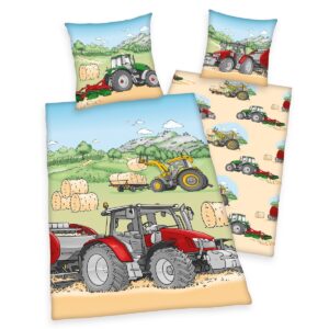 Herding Dětské bavlněné povlečení Traktor