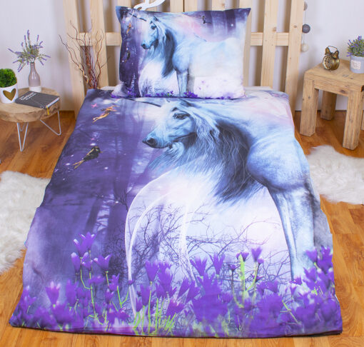 TP 3D bavlněné povlečení Charming Unicorn 140x200+70x90 ve tmě svítí