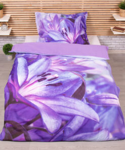 TP 3D povlečení 140x200+70x90 Purple lily