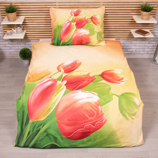 TP 3D povlečení 140x200 + 70x90 - Tulipány