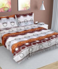 Bellatex Bavlněné povlečení Paprsky hnědá