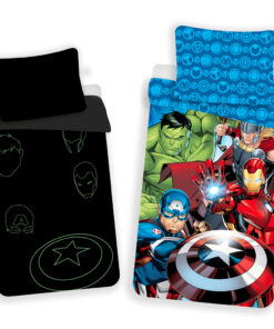 TP Bavlněné povlečení 140x200+70x90 Avengers se svítícím efektem