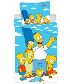 TP Bavlněné povlečení 140x200+70x90 The Simpsons family Clouds