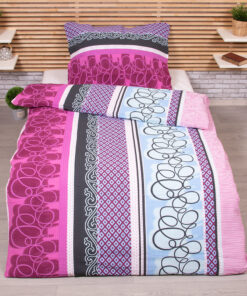 TP Krepové povlečení Deluxe 140x200+70x90 - Purple spin