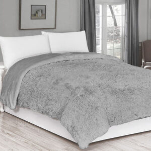 TP Luxusní deka s dlouhým vlasem 150x200 - Světle šedá