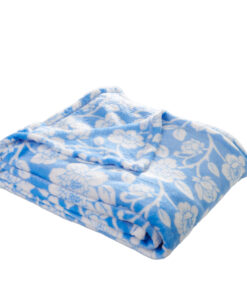 TP Mikroflanelová deka Premium 150x200 - Flower blue