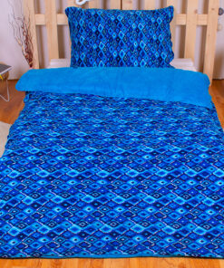 TP Mikroplyšové povlečení PRIME 70x90+140x200 - Blue rastr