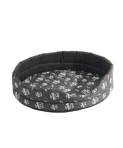 TP Oválný pelech pro psy V 66x55x16 - My dog my love tmavě šedý