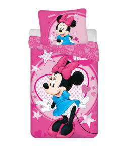 TP Povlečení z mikrovlákna 140x200+70x90 Minnie Hello pink