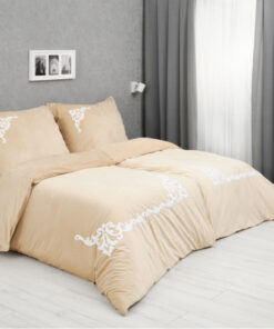 TP Superhebké mikroflanelové povlečení Ornaments 140x200+70x90 Béžová