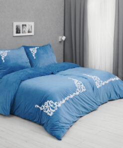 TP Superhebké mikroflanelové povlečení Ornaments 140x200+70x90 Modrá