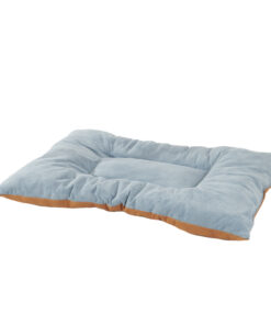 TOP Velký polštář pro psy 125x80 - světle modrá/rezavá hnědá