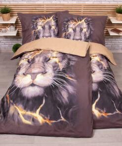 TP Zvýhodněná sada 3D povlečení na dvě lůžka 140x200+70x90 - Thunder lion