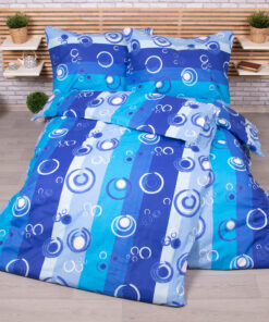 TP Zvýhodněná sada bavlněného povlečení na dvě lůžka 140x200+70x90 - Bublina modrá