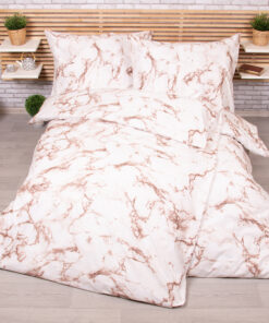 TP Zvýhodněná sada bavlněného povlečení na dvě lůžka 140x200+70x90 - Mramor hnědý