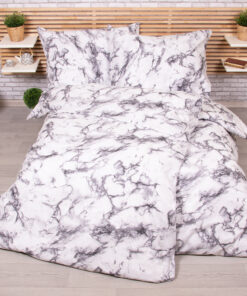 TP Zvýhodněná sada bavlněného povlečení na dvě lůžka 140x200+70x90 - Mramor šedý