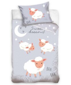 BedTex Dětské bavlněné povlečení do postýlky Ovečky Sweet Dreams