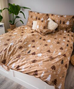 Jahu Bavlněné povlečení Dita Stromy hnědá