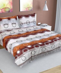 Bellatex Bavlněné povlečení Paprsky hnědá