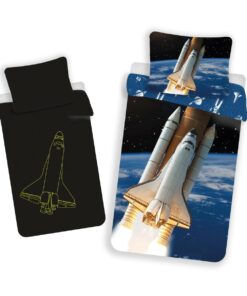 Jerry Fabrics Bavlněné povlečení Space svíticí