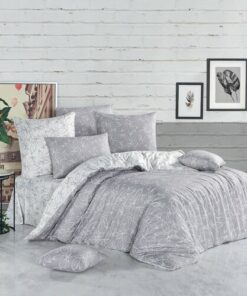 BedTex Bavlněné povlečení Flores stříbrná - Bavlněné povlečení