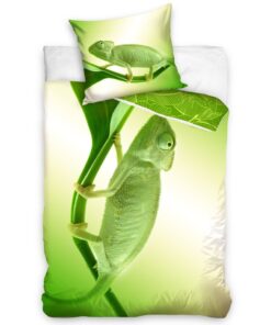 BedTex Bavlněné povlečení Zelený Chameleon