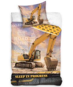 BedTex Bavlněné povlečení Žlutý Bagr