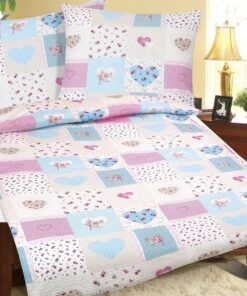 Bellatex Bavlněné povlečení Srdce růžová