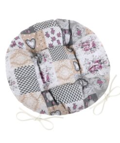 Bellatex Sedák DITA kulatý prošívaný Patchwork love