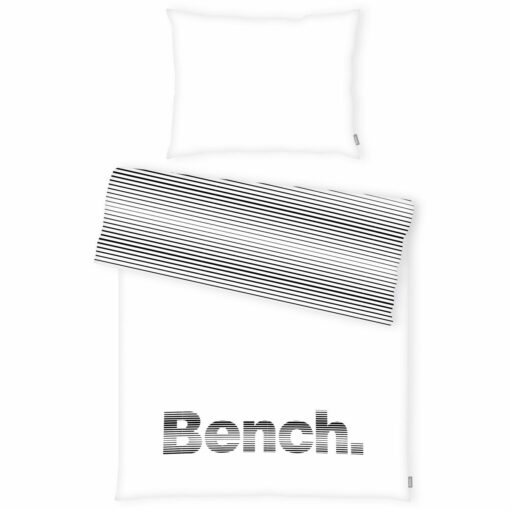 Bench Bavlněné povlečení Pruhy černo-bílá