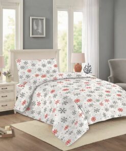 Bavlněné povlečení Nela 22 Vločka červená