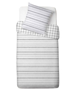 Bavlněné povlečení Renforce Linky šedé