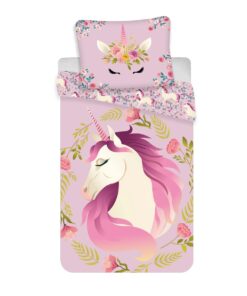 Jerry Fabrics Dětské bavlněné povlečení Unicorn flowers