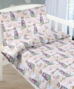 Bellatex Dětské bavlněné povlečení do postýlky Sovička na větvi