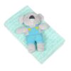 Babymatex Dětská deka David tyrkysová s plyšákem koala