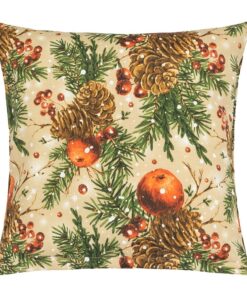 Bellatex Polštářek Vánoce Šišky a jablka vánoční