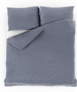 Kvalitex Saténové povlečení s proužkem tmavě šedá